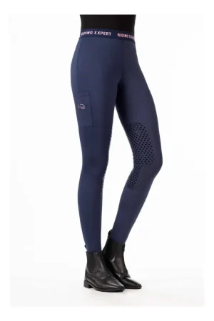 Nouvel Arrivage HKM Leggings d'équitation enfants riding expert basanes silicone