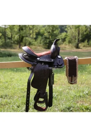 Selle western enfants cuir décorée Valley Miles 10 et 12 pouces Paiement Sécurisé