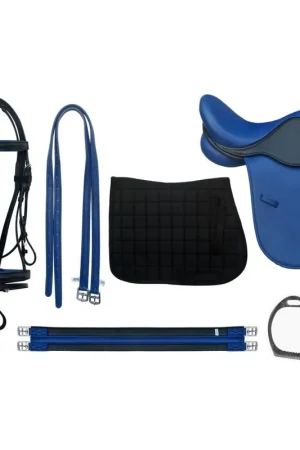 Remise Kit selle cuir complet + bridon poney ou shetland DMH