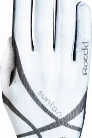 Roeckl Gants d'Équitation Bronzants "Laila" blanc, 6 (1 paire) Commande En Gros