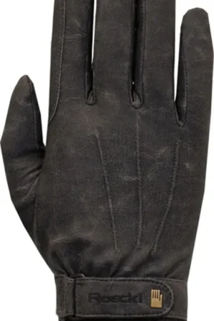 Pas Cher Roeckl Gants d'Équitation d'Hiver "Weymouth" noir/délavé, 6.5 (1 paire)