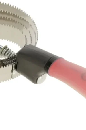 Kerbl Étrille Métallique Spirale avec Poignée Gel, rouge/noir Solde
