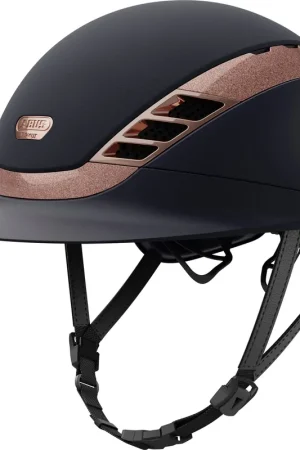 ABUS Pikeur Casque d'Équitation AirLuxe SUPREME - midnight blue / rose gold, L Meilleur Prix