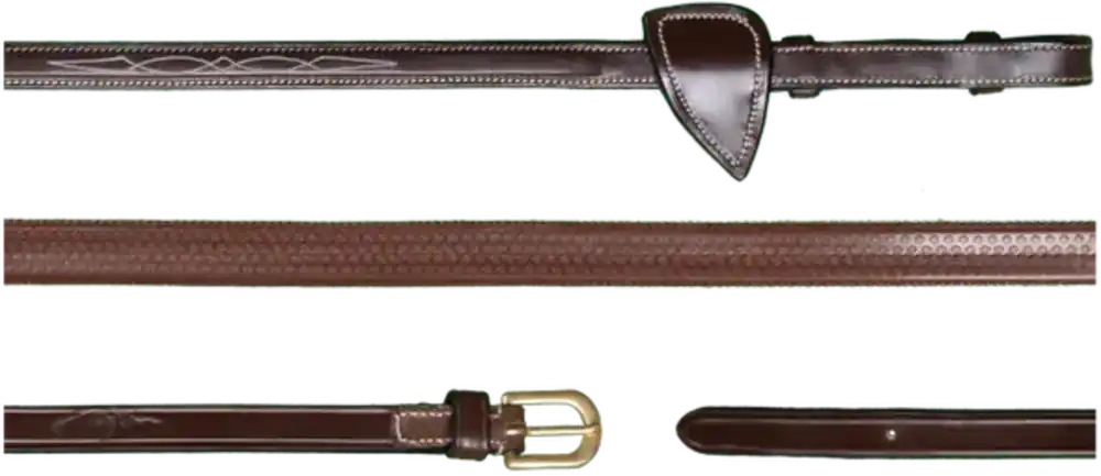 Dy'on D-Collection - Rênes en Caoutchouc 1/2'' (13 mm), Marron, Cob Super Prix
