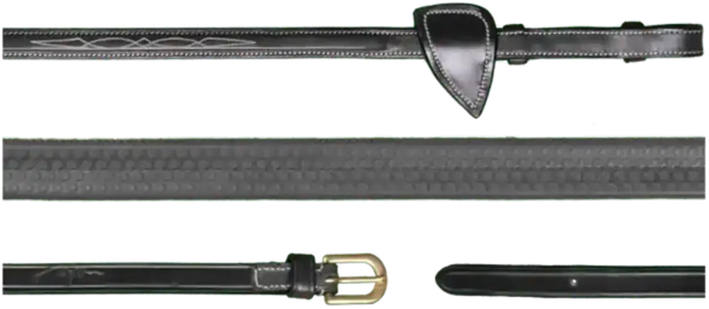 Offre Du Jour Dy'on D-Collection - Rênes en Caoutchouc de 5/8'' (16 mm), Pur Sang, Noir