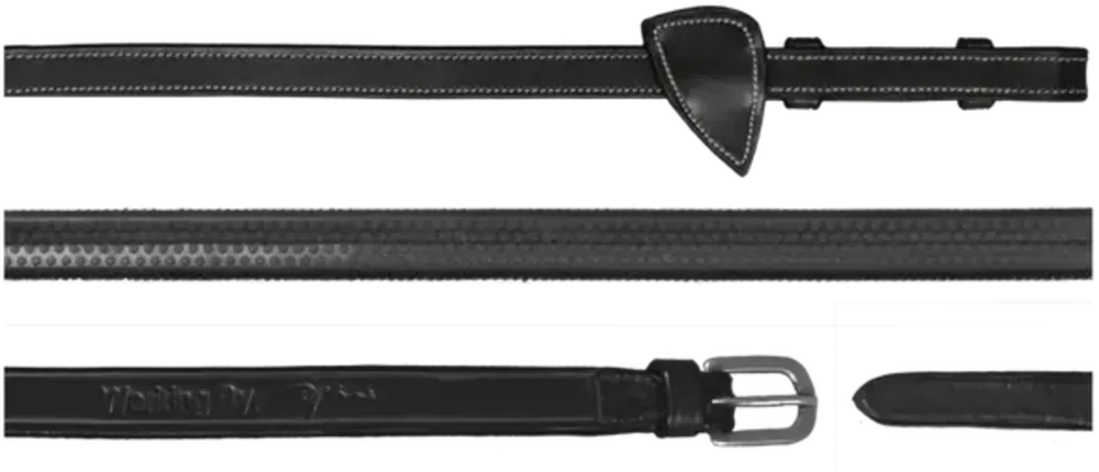 Dy'on 1/2'' (13mm) Rênes en Caoutchouc, Warmblut Working by Dyon, Brun Authentique