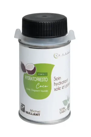 Quantité Limitée Huile Bio HydratoPresto Coco Force 1 – Soin hydratant sabots Michel Vaillant