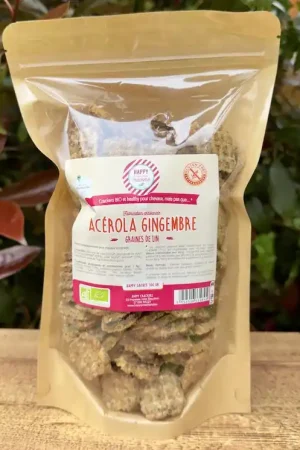Prix Bas Crackers Cheval Acérola Gingembre Sans Céréales – Happy Crackers – Biscuits Bio Énergisants