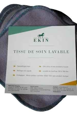 Lingettes de Soin Lavables EKIN – Pack de 2 – Confort et Douceur pour Chevaux Satisfait Ou Remboursé