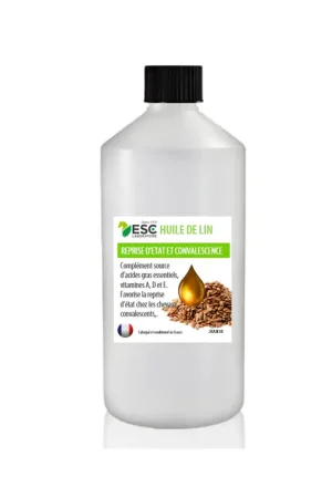 Réduction Huile de Lin Cheval – Oméga 3 Brillance Robe & Santé Naturel - ESC