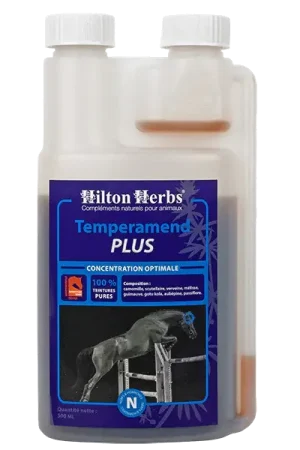 Temperamend PLUS – Complément anti-stress concentré pour chevaux de sport - Hilton Herbs Livraison Express