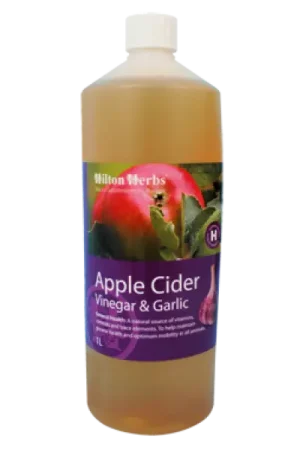 Vinaigre de cidre & ail pour chevaux – Vitalité, circulation et défenses naturelles - Hilton Herbs Livraison Express