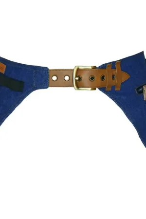 Sac Ceinture Educ+ Double Jean Denim 5 Poches avec Étui Friandises – Laboa Usine Directe