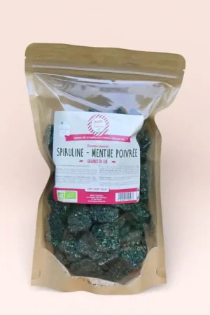 Dernière Chance Crackers Spiruline Menthe poivrée – Friandise naturelle pour cheval - Happy Crackers