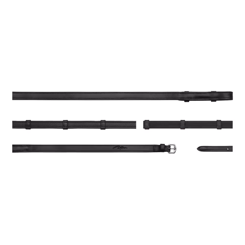 Rênes Hunter Grip Avec 7 Arretoirs 5/8" (Sans Stopper) Meilleur Choix