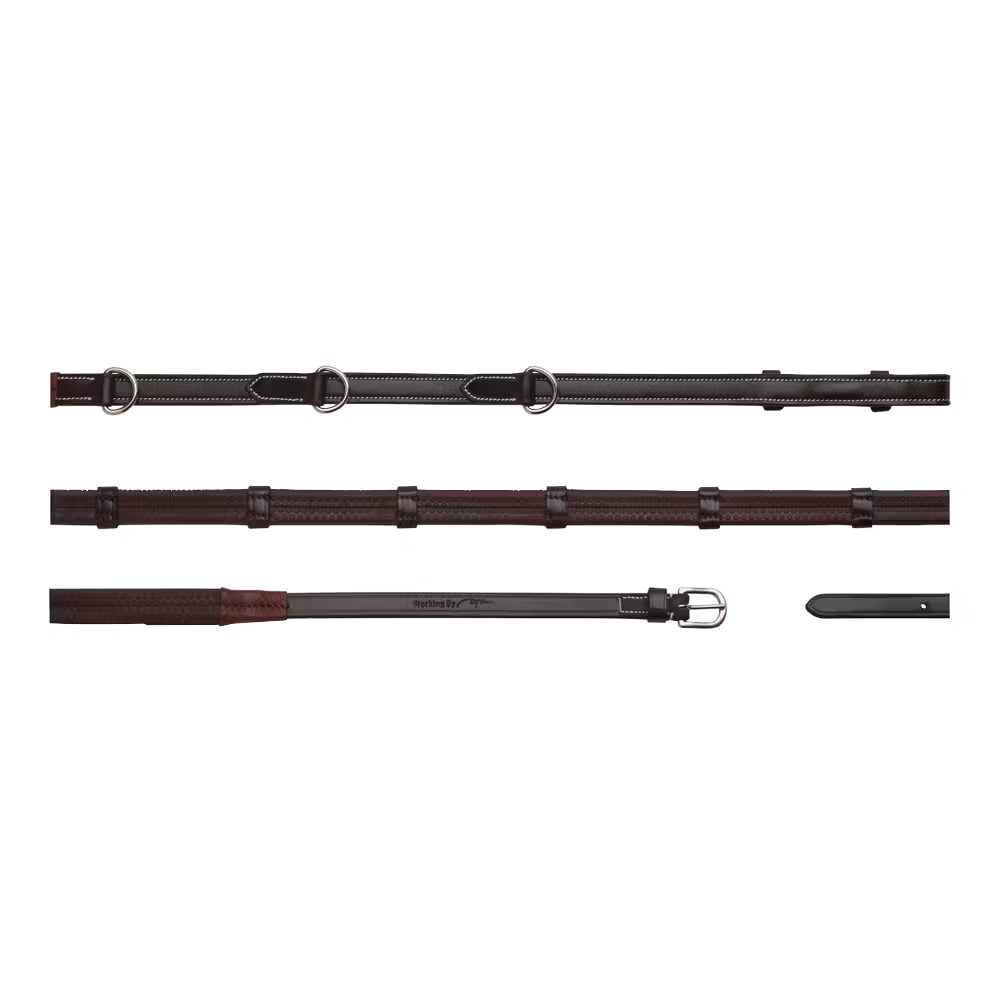 Rênes Howlett 3 "D"Caoutchouc 1/2'' avec 7 arrêtoirs Promotion