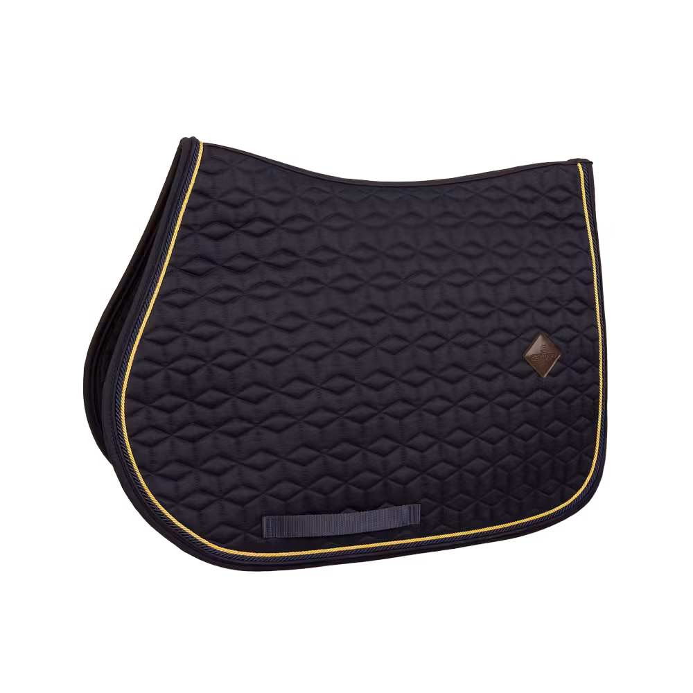 Tapis de selle Classic bleu marine Jumping customisé Commander Maintenant