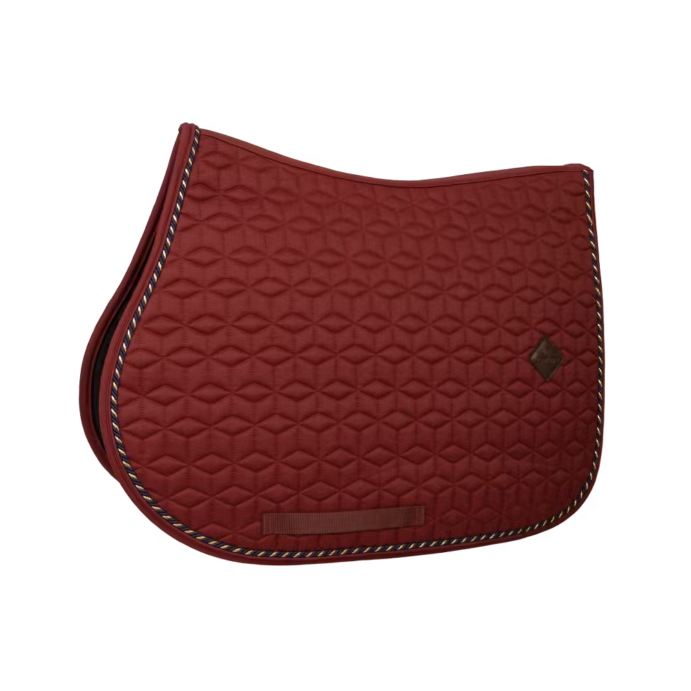 Marque Tapis de selle Classic Bordeaux Jumping une cordelette customisée