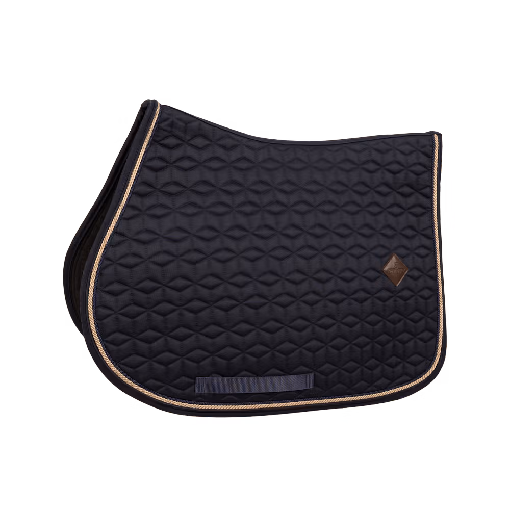 Tapis de selle Classic bleu marine Jumping customisé Promotion Saisonnière