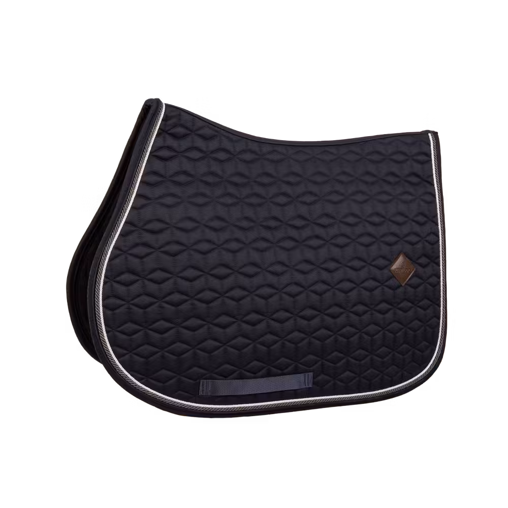 Tapis de selle Classic bleu marine Jumping customisé Commander Vite