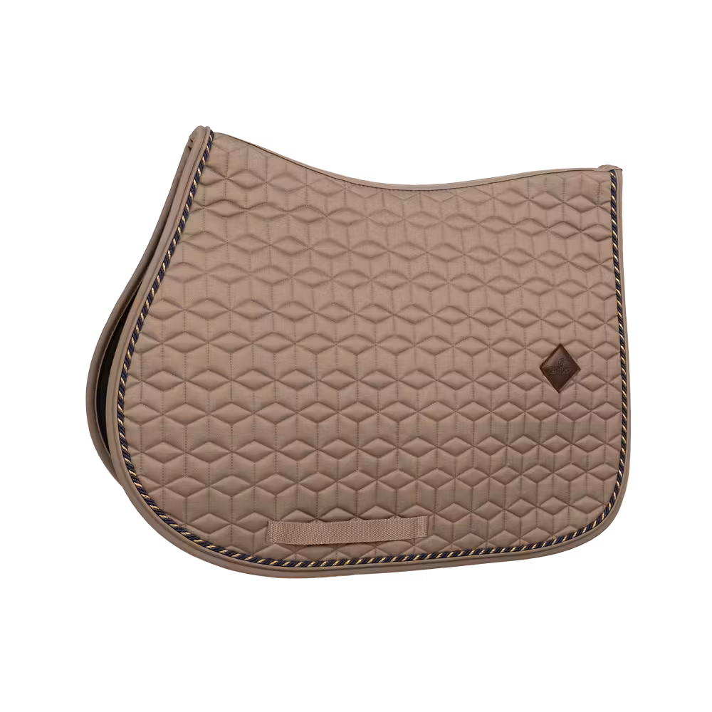 Satisfait Ou Remboursé Tapis de selle Classic Beige Jumping une cordelette customisée