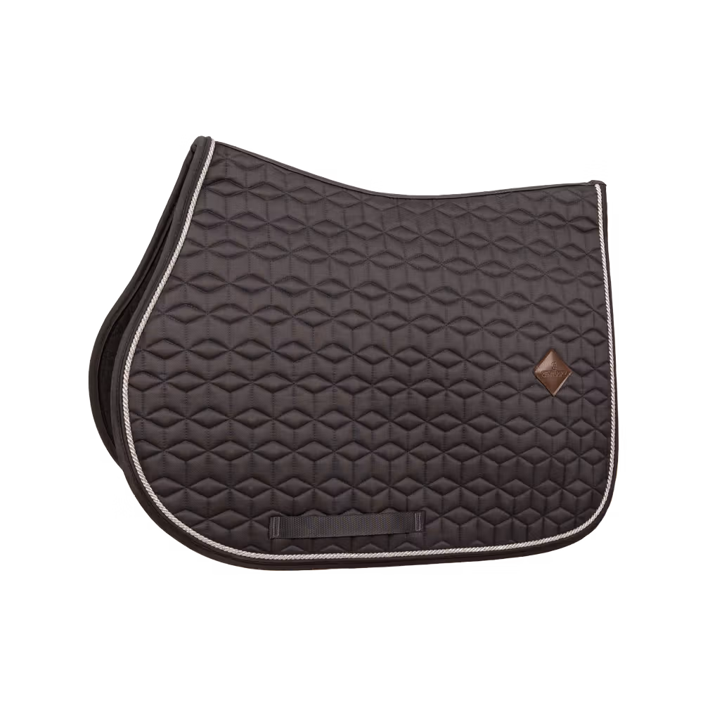 Vente Directe Tapis de selle gris Jumping une cordelette customisée