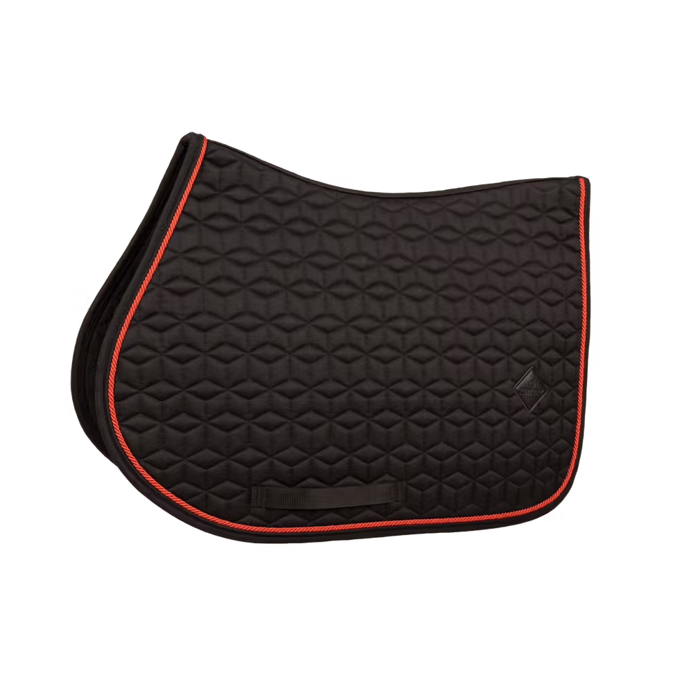 Marque Tapis de Selle Classic Noir Jumping Customisé une cordelette