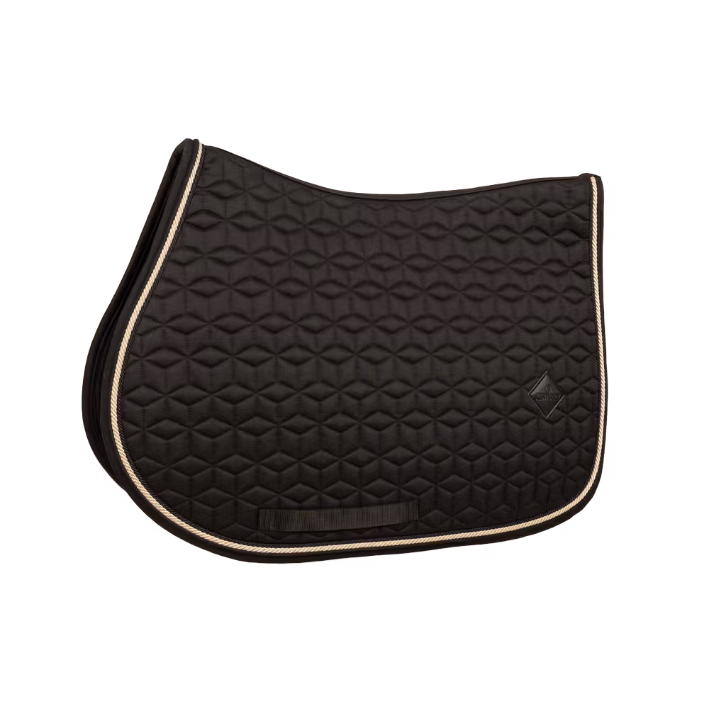 Tapis de selle Classic Noir Jumping Customisé Expédié Aujourd'hui