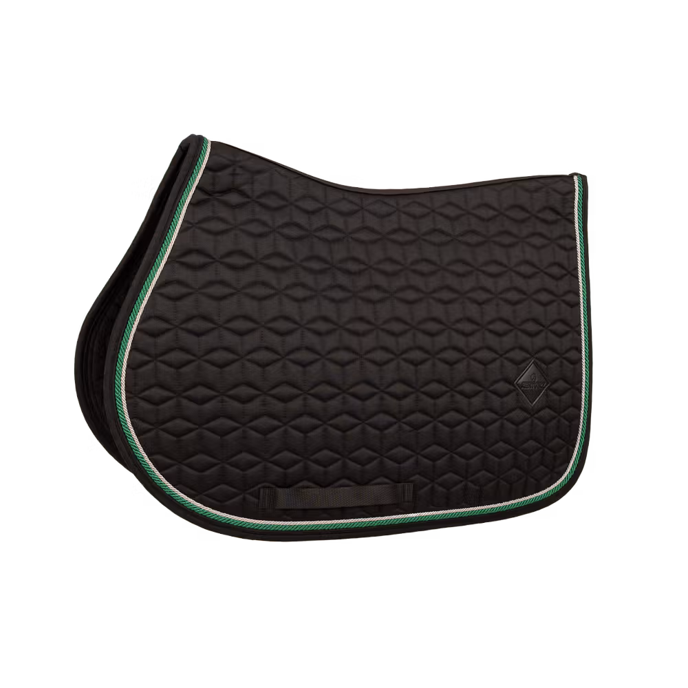 Tapis de selle Classic Noir Jumping Customisé Expédié Aujourd'hui
