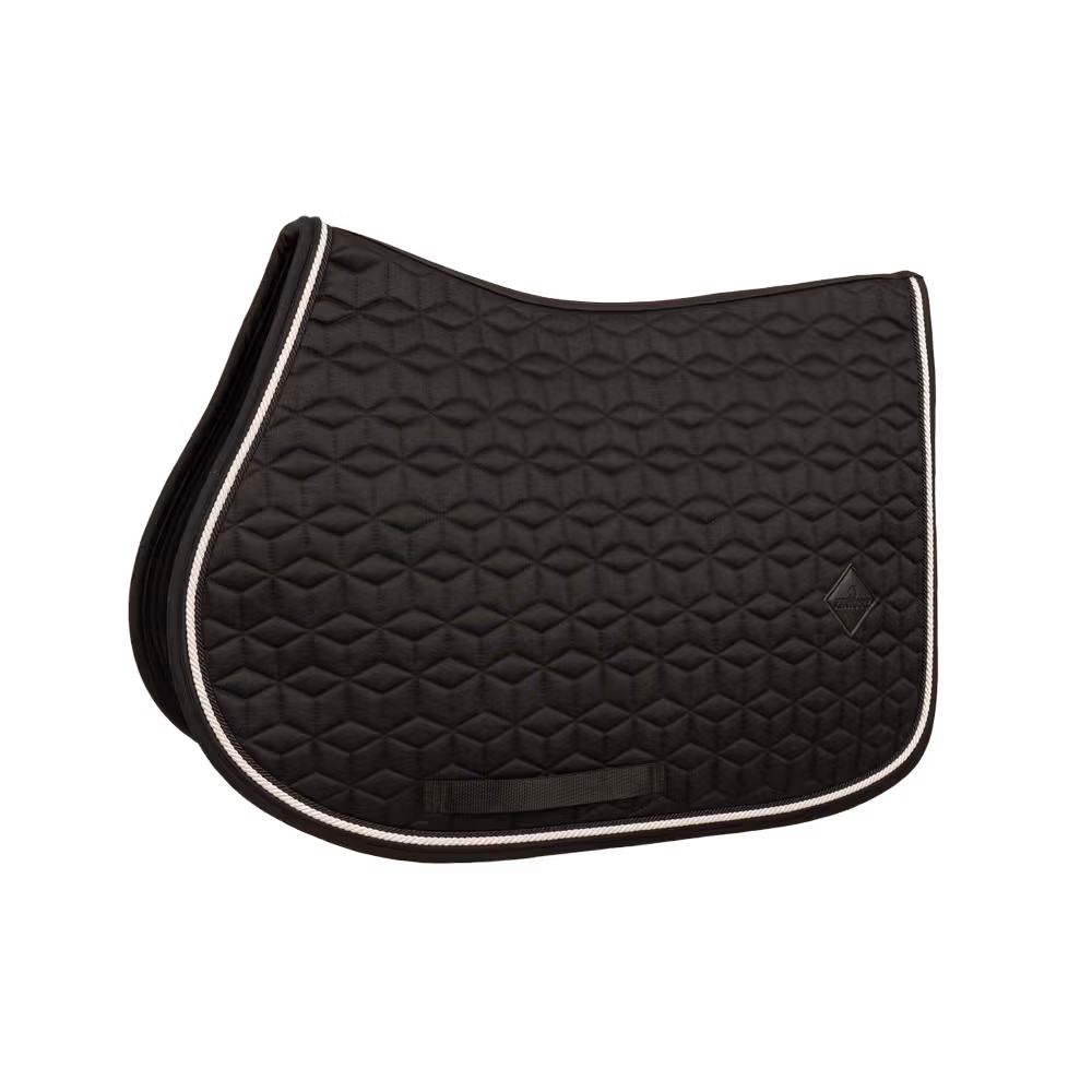 Tapis de selle Classic Noir Jumping Customisé Paiement Sécurisé