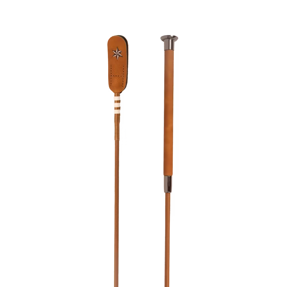 Dernier Modèle Cravache de Dressage Guidance avec poignée en cuir 120cm