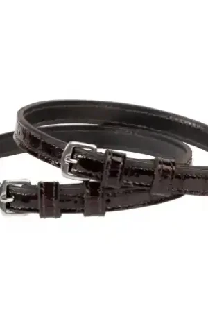 Promotion lanières d'éperons en cuir croco