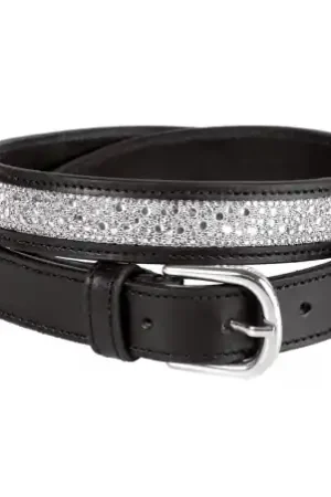 Ceinture cuir crystal drops Prix Réduit