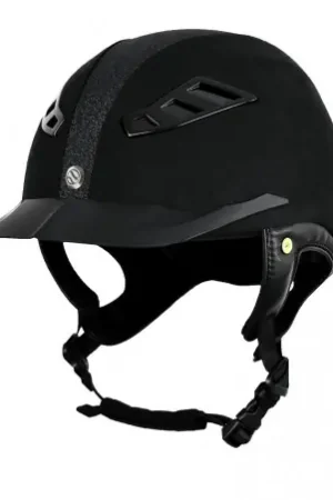 Casque BACK ON TRACK® EQ3 Lynx "Microfibre/Strass" Promotion Saisonnière